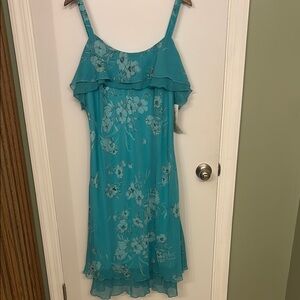 Mlle Gabrielle Blue Ruffled Tiered Sundress